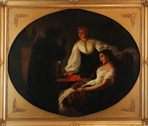 Siemiradzki Prints: Fortune-telling, 1867. Artist: Siemiradzki, Henryk (1843-1902)