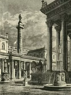 The Forum and Column of Trajan (restoration), 1890. Creator: Unknown