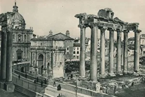 Severus Prints: Forum Romanum with the Arch of Septimius Severus, Rome, Italy, 1927. Artist: Eugen Poppel