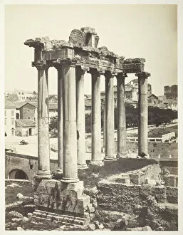 Forum Romanum, Rome, 1854/57. Creators: Bisson Frères, Louis-Auguste Bisson