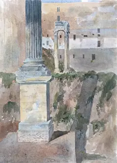 Jw Giles Prints: In the Forum, Rome, 1824. Creator: James William Giles
