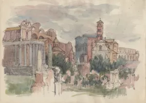 The Forum, Rome, c1950. Creator: Shirley Markham The Forum, Rome, c1950. Creator: Shirley Markham