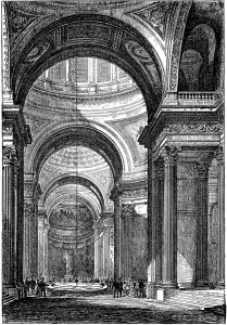 Pendulum Prints: Foucaults pendulum in the Pantheon, Paris, 1851 (1887)