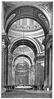 Images Dated 3rd July 2006: Foucaults pendulum in the Pantheon, Paris, (1851), 1900