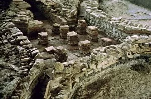 Hypocaust Gallery: Foundation of a hypocaust, 3rd century