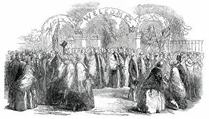 Laying Prints: Founding of the The New School at Loughborough - the Procession, 1850. Creator: Unknown