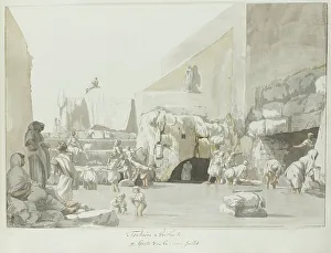 Paddling Prints: Fountain of Arethusa with source, 1778. Creator: Louis Ducros