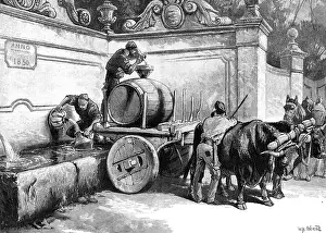 Water Supply Prints: Fountain at Cintra, near Lisbon, 1883. Creator: Unknown