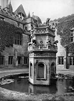 Byron Of Rochdale Gallery: Fountain in the cloisters of Newstead Abbey, Nottingham, 1902-1903.Artist: Richar Keene