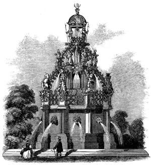 Drinking Water Prints: Fountain to be erected in front of Holyrood Palace, 1858. Creator: Unknown