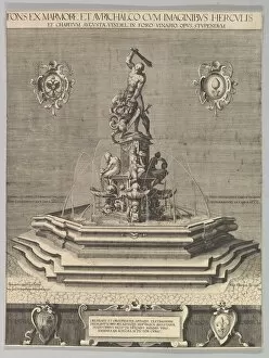 Nymphs Gallery: Fountain of Hercules in Augsburg (Copy), 1602. Creator: Unknown