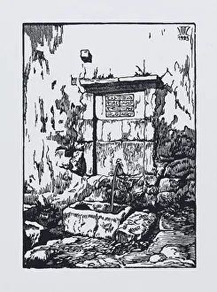 Bakhchisaray Gallery: The Fountain at the Khans Palace in Bakhchisaray, 1923. Artist: Shillingovsky