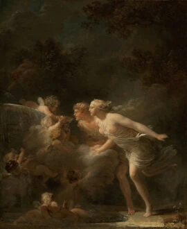 Relationship Gallery: The Fountain of Love, c. 1785. Artist: Fragonard, Jean Honore (1732-1806)