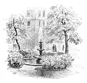Ward Downey Prints: The Fountain, Middle Temple, 1890