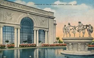 Casino Gallery: Fountain at the National Casino, Havana, Cuba, c1910