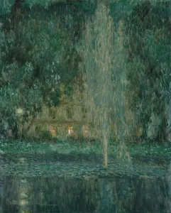Sadness Prints: The fountain at night, 1937. Creator: Le Sidaner, Henri (1862-1939)