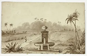 Oasis Prints: Fountain in Oasis, n.d. Creator: Unknown