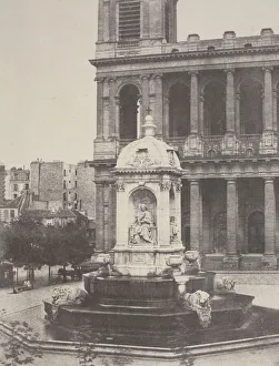 F And Xe9 Prints: Fountain at St. Sulpice, 1851. Creator: Charles Marville