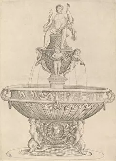 Neptune Gallery: Fountain with Statue of Neptune, c. 1480 / 1485. Creator: Zoan Andrea