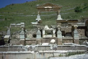 Hadrian Prints: Fountain of Trajan in Ephesus, 2nd century