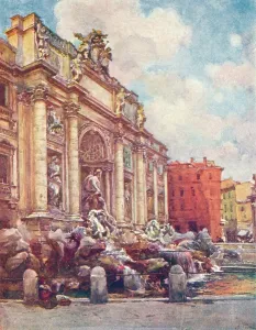 Pisa Prints: Fountain of Trevi, c1905. Artist: Alberto Pisa