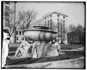 Dolphins Prints: Fountain, USA?, between 1910 and 1920