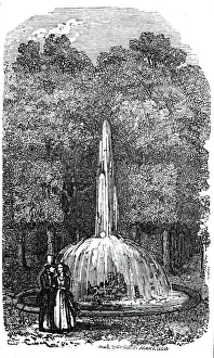 Chateau De Versailles Gallery: Fountain at Versailles, 1844. Creator: Unknown