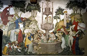 Fountain Of Life Prints: The Fountain of Youth, c.1420. Creator: Master of Manta (Maestro del Castello della Manta) (active 1420s)