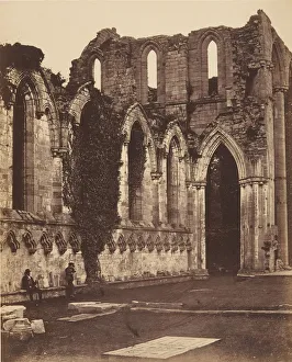Choir Collection: Fountains Abbey. Interior of the Choir, 1850s. Creator: Joseph Cundall