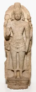 Granite Prints: Four-Armed God Brahma Standing in Frontal Posture (Samabhanga), 10th century