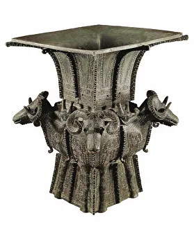 The Four-goat Square Zun, 11th-10th century BC. Creator: The Oriental Applied Arts