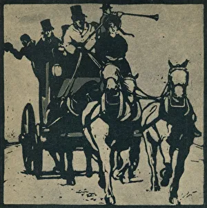 Nicholson Prints: The Four-In-Hand, c1898, (1935). Creator: William Nicholson