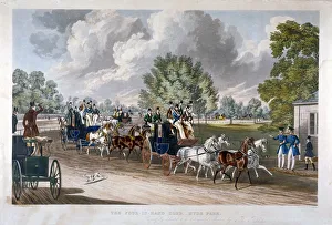 Pollard Prints: The Four-in-Hand Club, Hyde Park, London, 1838. Artist: J Harris