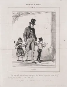 Paul Gavarni French Prints: Fourberies de Femmes: En matiere de sentiment, 1842. Creator: Paul Gavarni (French