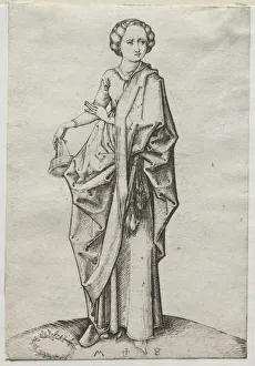 Martin Schongauer German Prints: The Fourth of the Foolish Virgins. Creator: Martin Schongauer (German, c. 1450-1491)
