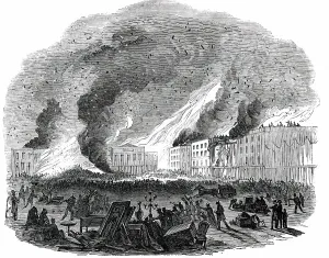 Sparks Prints: The Fourth Great Fire at San Francisco, 1850. Creator: Unknown