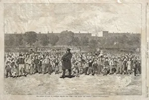 Winslow Homer American Prints: The Fourth of July in Tompkins Square, New York - The Sogers Are Coming, 1868