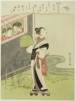 Harunobu Prints: The Fourth Month (Uzuki), from the series Popular Versions of Immortal Poets in Four