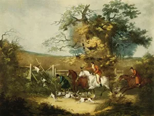 Hunters Prints: Fox Hunting, 1806, (1944). Creator: Richard Gilson Reeve