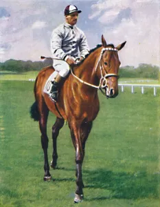Wd Ho Prints: Foxglove II. Jockey: G. Richards, 1939