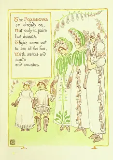 Crane Prints: The Foxgloves are already on, Not only in pairs but dozens... 1899. Creator: Walter Crane
