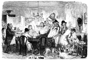 Rowdy Prints: Foxhunters Regaling in the Good Old Times - drawn by John Leech