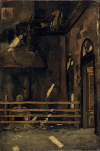 Foyer Prints: Foyer of the Opera-Comique, after the fire of May 15, 1887. Creator: Henri-Martin Vos