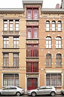 Asymmetrical Gallery: Foyer Schaerbeek, 53-59 Rue Victor Hugo, Brussels, Belgium, (1909) c2014-2017. Artist