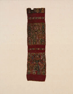 Human Collection: Fragment (Band), Peru, A.D. 800 / 1100. Creator: Unknown