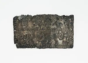Chimu Prints: Fragment of a Band with Raised Relief Depicting Felines and Fish, c. A. D. 1000 / 1470