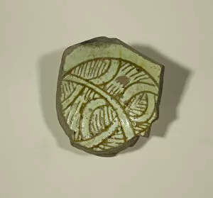 Glaze Gallery: Fragment from the Base of a Bowl, 13th-14th century. Creator: Unknown