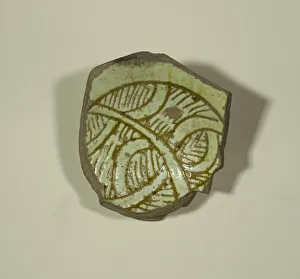 Glazed Gallery: Fragment from the Base of a Bowl, 13th-14th century. Creator: Unknown