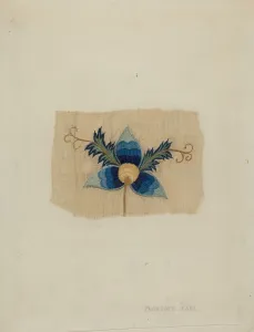 Florence Earl Prints: Fragment of Bed Curtain, c. 1937. Creator: Florence Earl