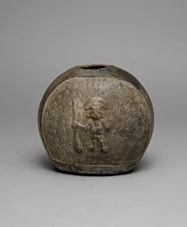 Fragment of a Blackware Vessel with a Relief Depicting a Warrior, A. D. 1200 / 1450